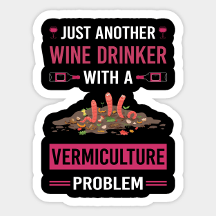 Wine Drinker Vermiculture Worm Farming Farmer Vermicompost Vermicomposting Sticker